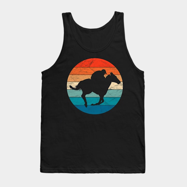 Vintage  Horse and Rider Galloping Tank Top by ChadPill